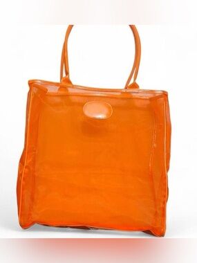 Orange Mesh Tote Bag
